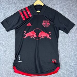 Adidas Aeroready MLS NY Redbull Soccer Jersey Black/Red Men's Size Small